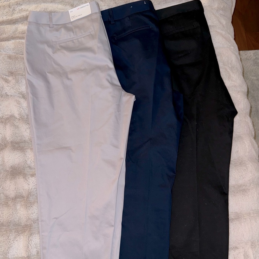 3 - Liz Claiborne Slim Leg Ankle Pants